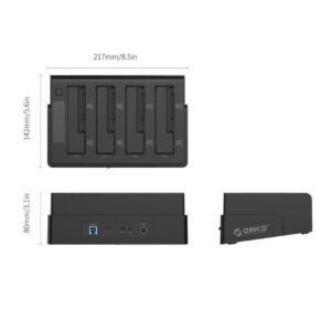 משכפל דיסקים 2.5 / 3.5 4 Bay USB3.0 1 to 3 Clone Hard Drive Dock