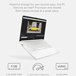 HP 14 Laptop, Intel Celeron N4020, 4 GB RAM, 64 GB Storage, 14-inch Micro-edge HD Display, Windows 11 Home, Thin & Portable, 4K Graphics, One Year of Microsoft 365 (14-dq0040nr,...