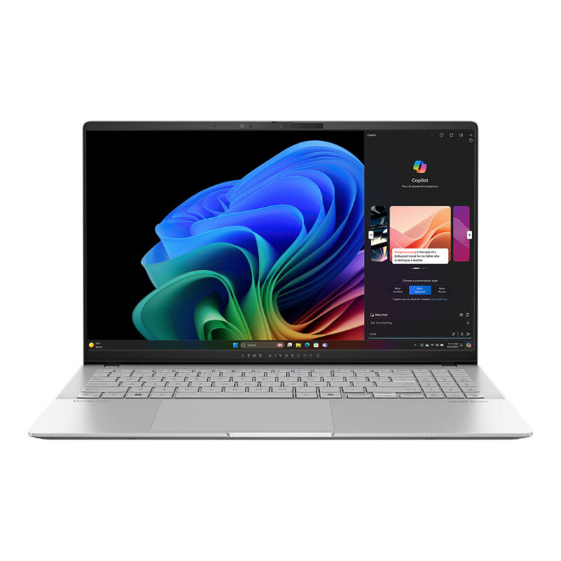 ASUS Vivobook S 15 /S5507QA-15.6 3K OLED/Snapdragon® X Elite X1E-AI/32GB DDR5/1TB M.2 SSD/WIN11 Pro/Silver/1YOS