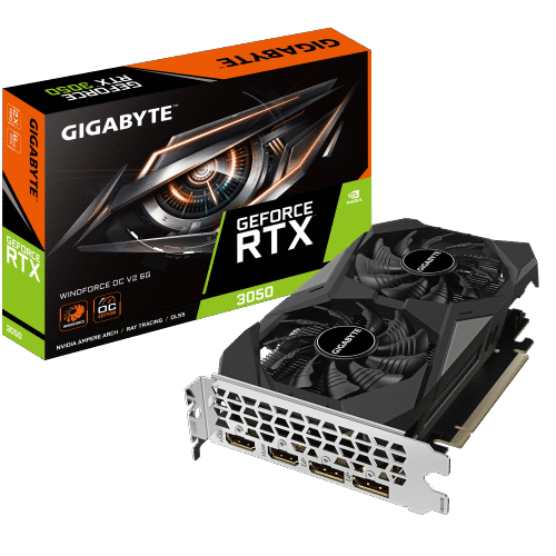 כרטיס מסך Gigabyte RTX 3050 Windforce 2 OC V2 6GB