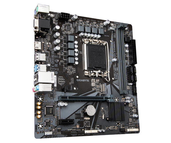 לוח לאינטל דור 12-14 Gigabyte H610M H V2 DDR5 VGA HDMI