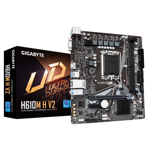 לוח לאינטל דור 12-14 Gigabyte H610M H V2 DDR5 VGA HDMI