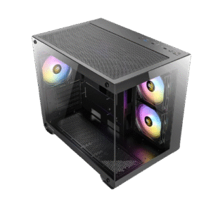 מארז Antec CX600M RGB Black Mini Tower tempered glass panel