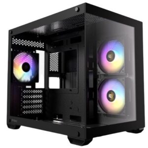 מארז Antec CX600M RGB Black Mini Tower tempered glass panel