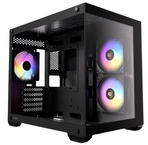 מארז Antec CX600M RGB Black Mini Tower tempered glass panel