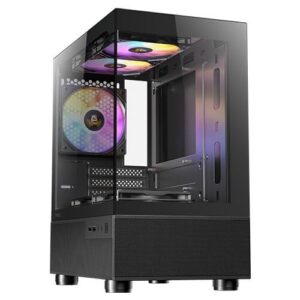 מארז שחור Antec CX200M RGB ELITE M-ATX 5X120mm RGB FANS