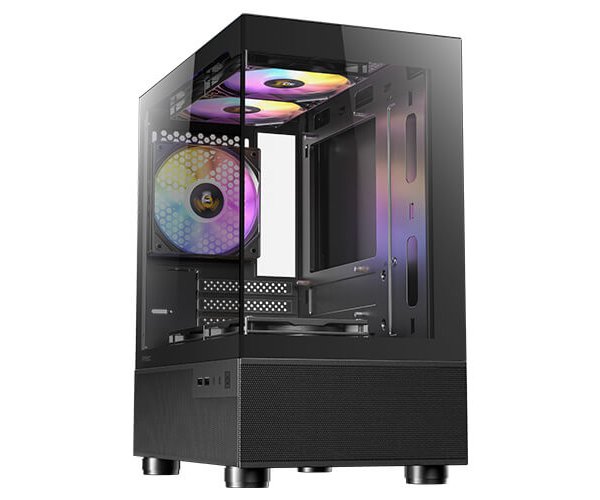 מארז שחור Antec CX200M RGB ELITE M-ATX 5X120mm RGB FANS
