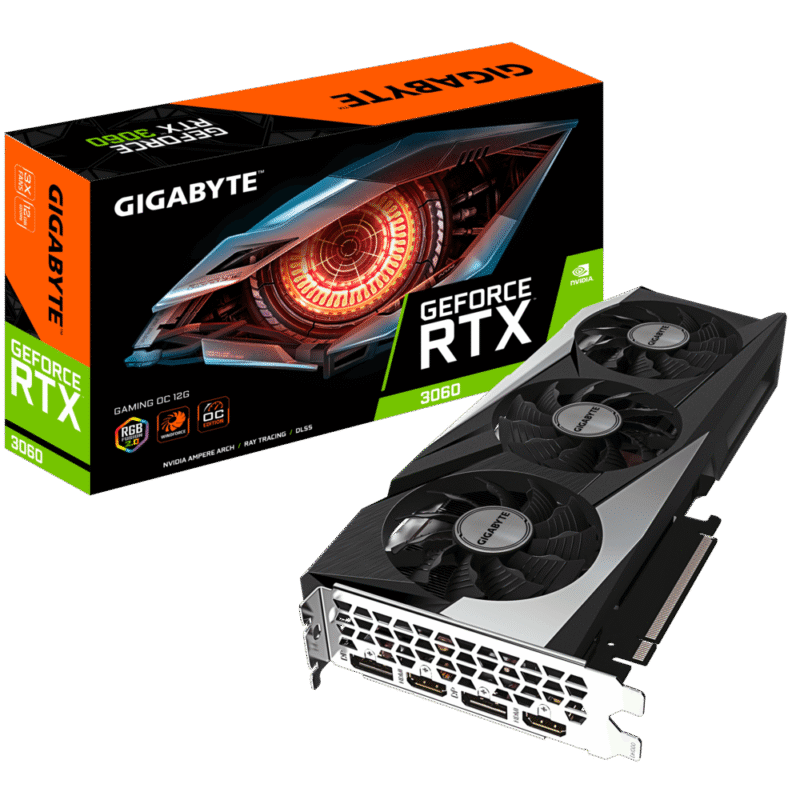 כ. מסך Gigabyte RTX3060 Gaming OC 12GD 2.0 PCIE4.0 LHR