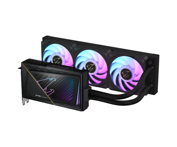 כ.מסך AORUS GeForce RTX 5080 XTREME WATERFORCE 16G 360MM RADIATOR