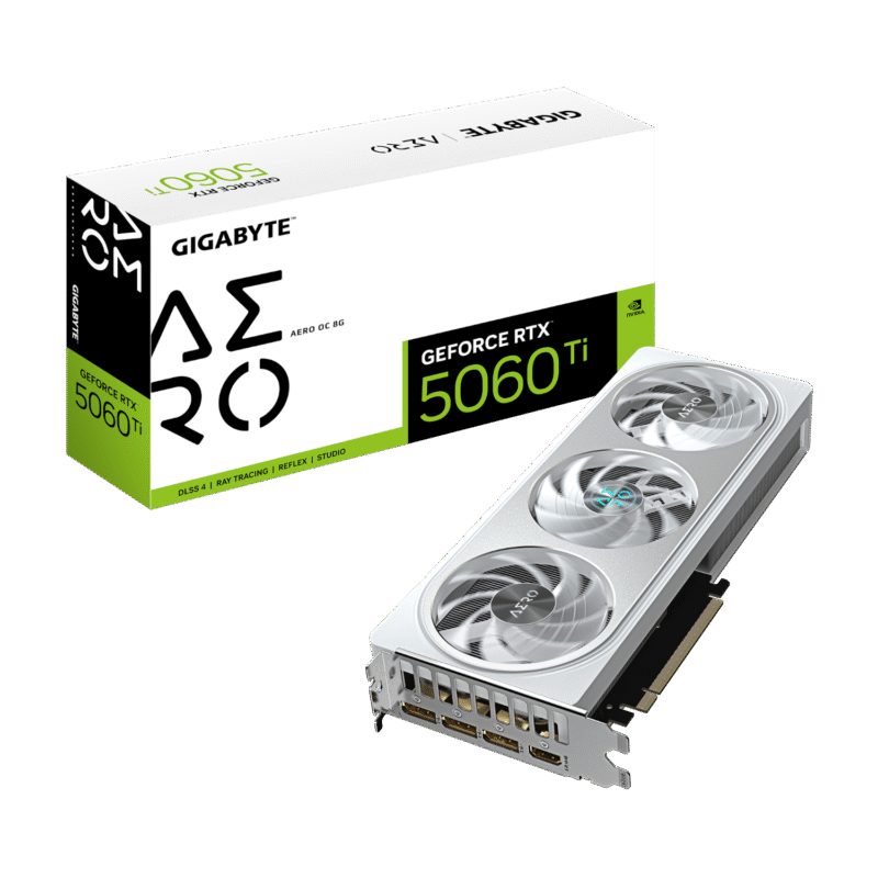 כרטיס מסך Gigabyte GeForce RTX 5060 Ti AERO OC 8GB White