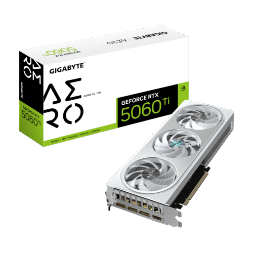 כרטיס מסך Gigabyte RTX 5060 Ti AERO OC 16GB white