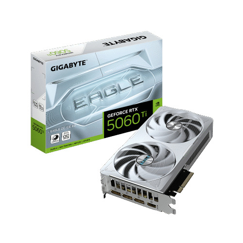 כרטיס מסך Gigabyte GeForce RTX 5060 Ti EAGLE ICE OC 8GB white