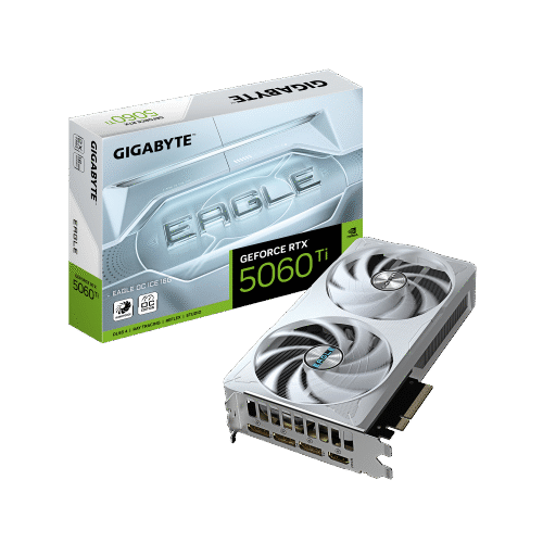 כרטיס מסך Gigabyte RTX 5060 Ti Eagle OC ICE 16GB White
