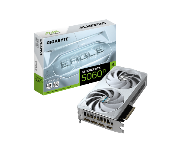 כרטיס מסך Gigabyte RTX 5060 Ti Eagle OC ICE 16GB White