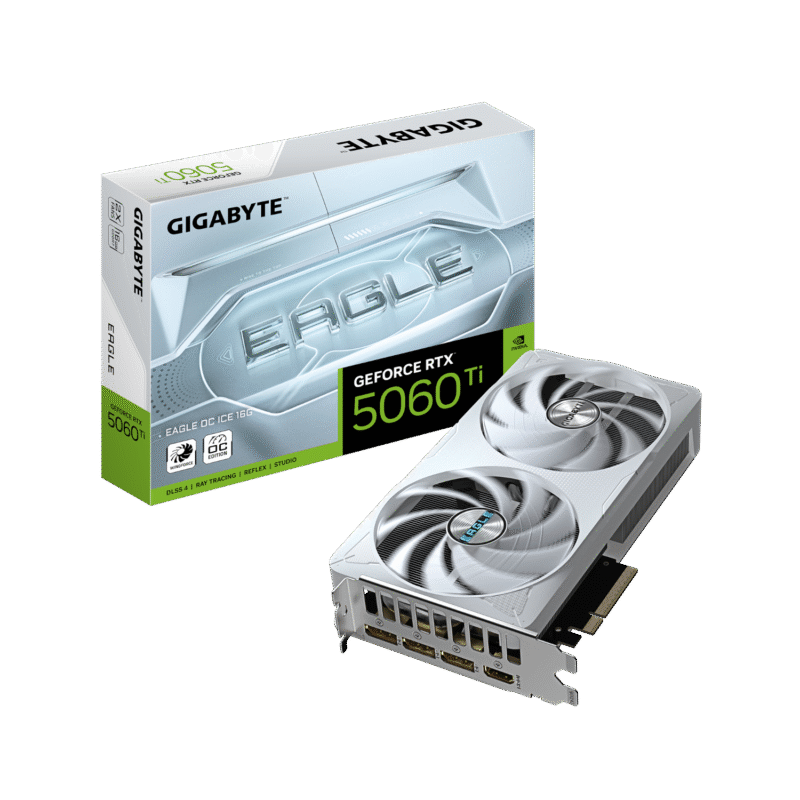 כרטיס מסך Gigabyte RTX 5060 Ti Eagle OC ICE 16GB White