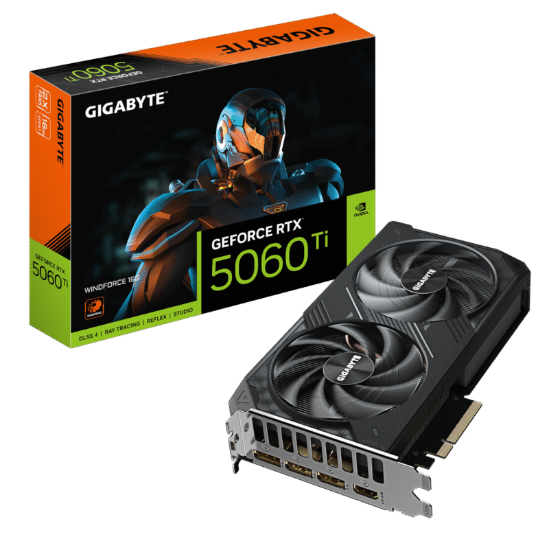 כרטיס מסך Gigabyte RTX 5060 Ti WindForce 2 OC 16GB