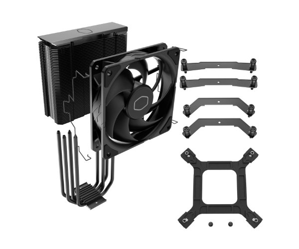 מאורר למעבד Cooler Master212 Black AirCooler 210W TDP AMD/INTEL