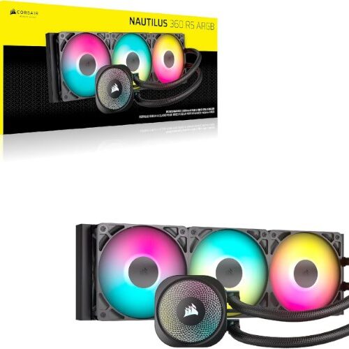 קירור נוזלי Corsair iCUE NAUTILUS 360 RS RGB Black 360mm AIO
