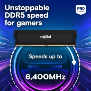זכרון Crucial 32GB DDR5 Pro Overclocking 6400MHZ 1.35V C40 Black