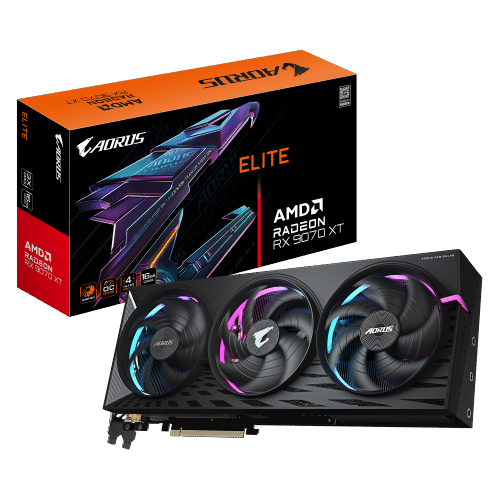 כרטיס מסך GIGABYTE AORUS Radeon RX9070 XT ELITE 16G