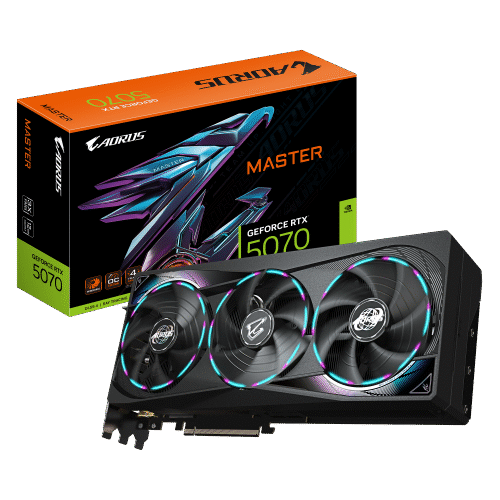 כ.מסך GIGABYTE AORUS GeForce RTX 5070 MASTER 12G