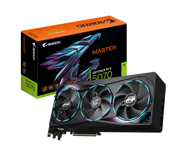 כ.מסך GIGABYTE AORUS GeForce RTX 5070 MASTER 12G