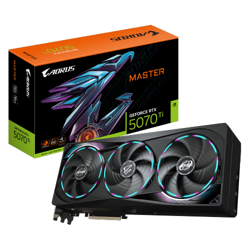 כרטיס מסך GIGABYTE AORUS GeForce RTX 5070 Ti MASTER 16G