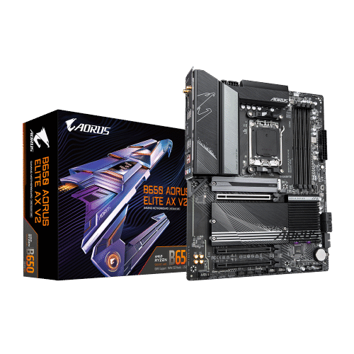 B650-AORUS-ELITE-AX-V2-01 לוח GIGABYTE B650 AORUS ELITE AX V2 ATX AM5 DDR5 WIFI 6E