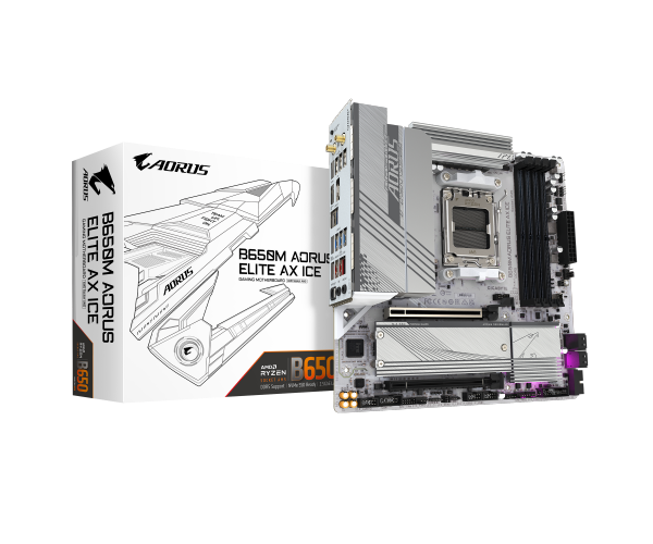לוח Gigabyte B650M A ELITE AX ICE ATX AM5 WIFI BT PCIE5.0 White
