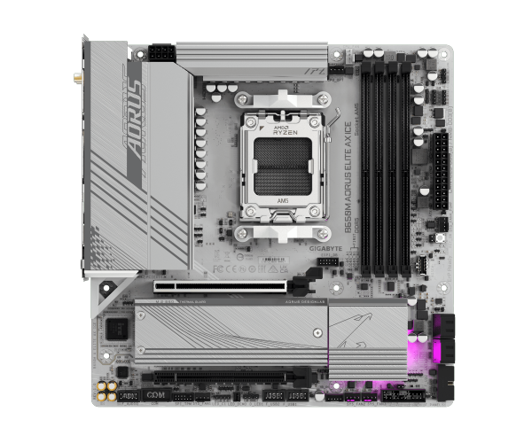 לוח Gigabyte B650M A ELITE AX ICE ATX AM5 WIFI BT PCIE5.0 White