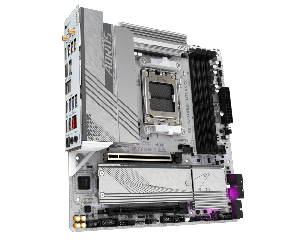 לוח Gigabyte B650M A ELITE AX ICE ATX AM5 WIFI BT PCIE5.0 White