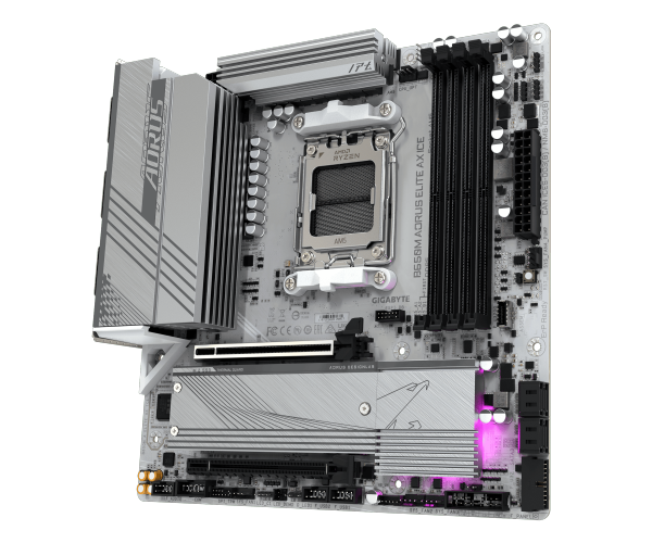 לוח Gigabyte B650M A ELITE AX ICE ATX AM5 WIFI BT PCIE5.0 White