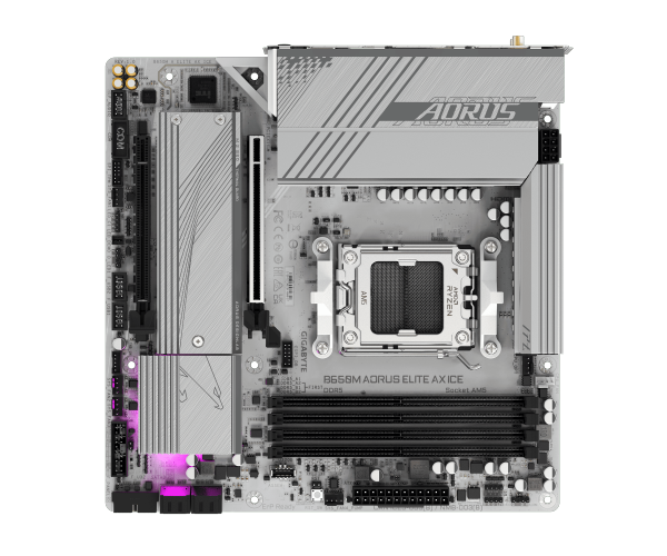לוח Gigabyte B650M A ELITE AX ICE ATX AM5 WIFI BT PCIE5.0 White