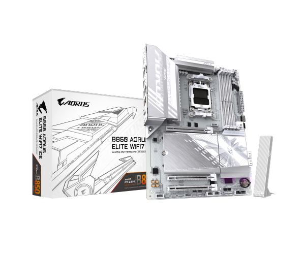 לוח אם GIGABYTE B850 AORUS ELITE WIFI7 ICE DDR5 AM5 BT 2.5GBE LAN