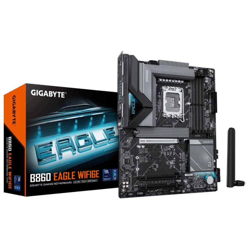 לוח למעבד דור 15 Gigabyte B860 EAGLE WIFI6E ATX 2.5GB LAN