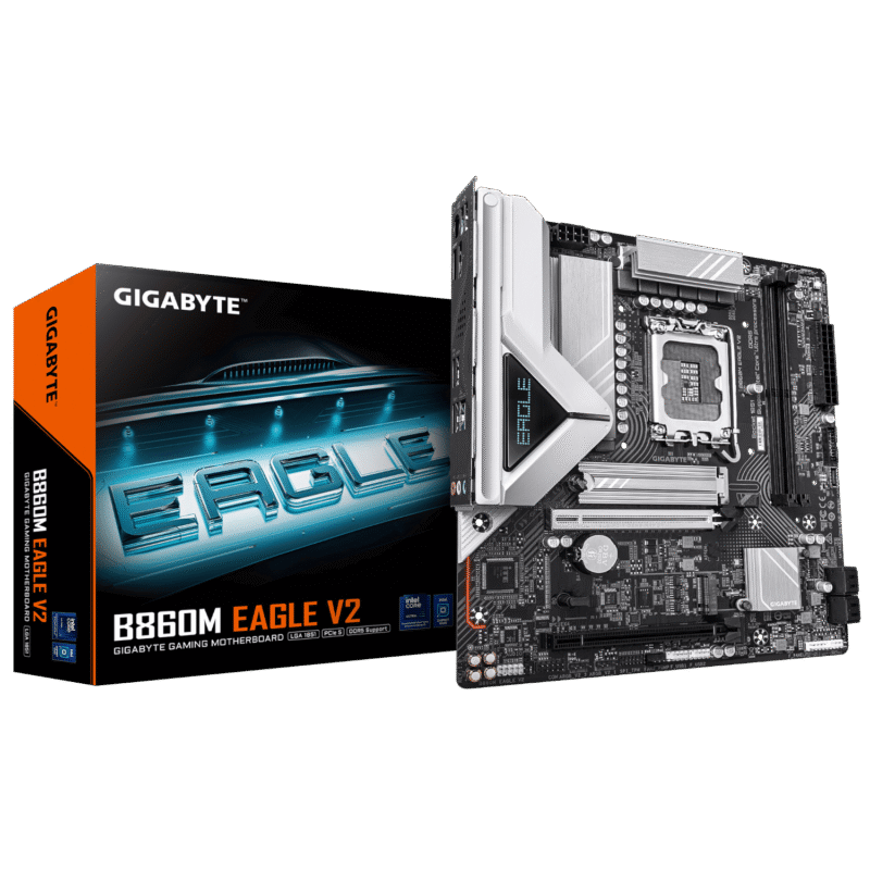 לוח למעבד דור 15 Gigabyte B860M EAGLE V2 M-ATX 2.5GB LAN
