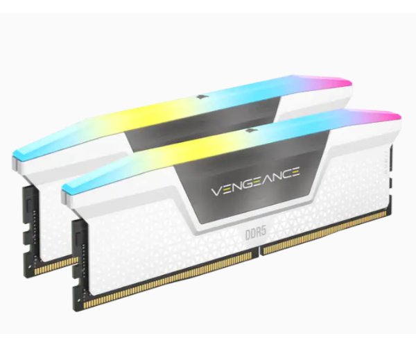 זכרון לנייח CORSAIR Vengeance RGB 32GB 2x16GB DDR5 5600 C40 White