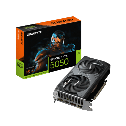 GeForce-RTX™-5050-WINDFORCE-OC-8G-01 כרטיס מסך Gigabyte GeForce RTX 5050 WindForce OC 8GB 2xDP 2xHDMI