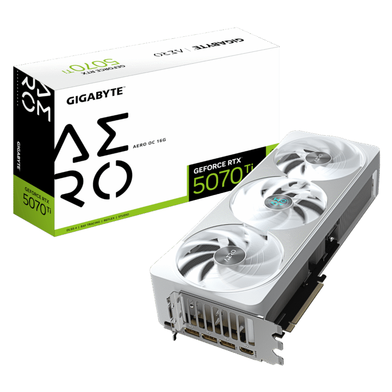 כרטיס מסך GIGABYTE GeForce RTX 5070 Ti AERO OC 16G