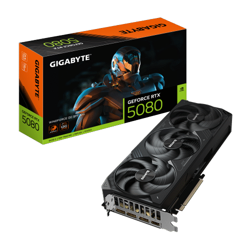 כ.מסך GIGABYTE GeForce RTX 5080 WINDFORCE OC SFF 16G