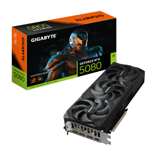 כ.מסך GIGABYTE GeForce RTX 5080 WINDFORCE OC SFF 16G