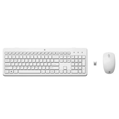 שילוב של מקלדת ועכבר אלחוטיים צבע לבן  HP 230