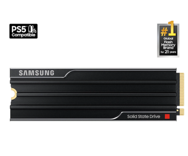 דיסק פנימי Samsung 9100 PRO W/Heatsink 1TB Gen5 M.2 NVME 2.0
