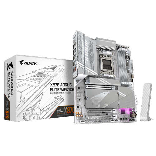 X870-AORUS-ELITE-WIFI7-ICE-011 לוח אם GIGABYTE X870E AORUS ELITE X ICE X3D WIFI7 ATX BT 2.5GBE