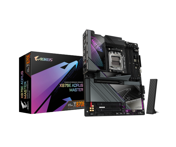 לוח אם GIGABYTE X870E AORUS MASTER WIFI 7 ATX DDR5 AM5 5GBE LAN