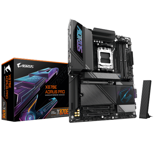 X870E-AORUS-PRO-011-1 לוח אם GIGABYE X870E AORUS PRO ATX WIFI7 DDR5 AM5 2.5GBE LAN