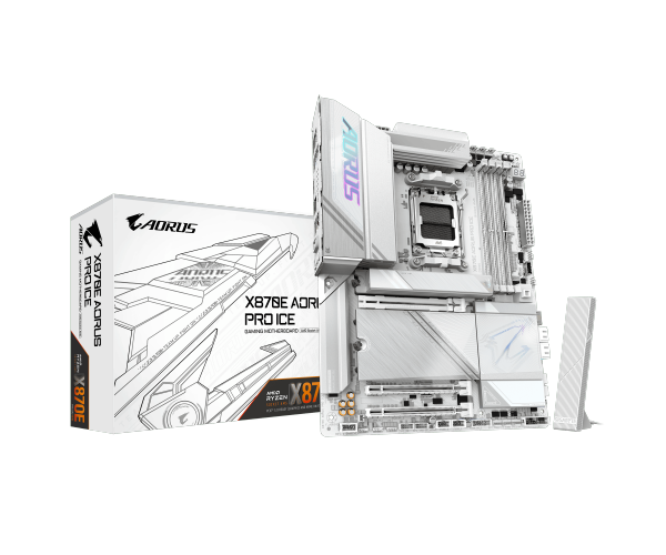 לוח אם GIGABYTE X870E AORUS PRO ICE ATX DDR5 WIFI7 AM5 2.5GBE LAN