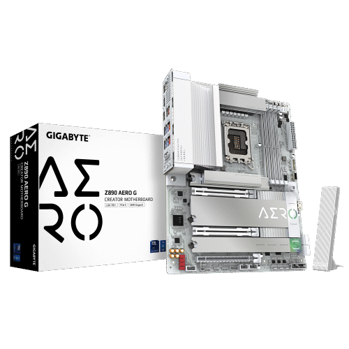 Z890-AERO-G-01-2 לוח לאינטל דור 15 Gigabyte Z890 AERO G DUAL 2.5 Lan 5Xm.2 TB4