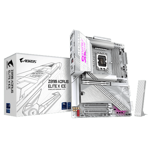 לוח לאינטל דור 15 Gigabyte Z890 AORUS ELITE X ICE ATX LGA1851