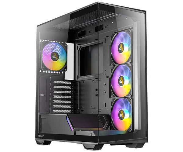 מארז שחור Antec C3 ARGB Mid-Tower ATX 4x ARGB FANS Incl Type-C